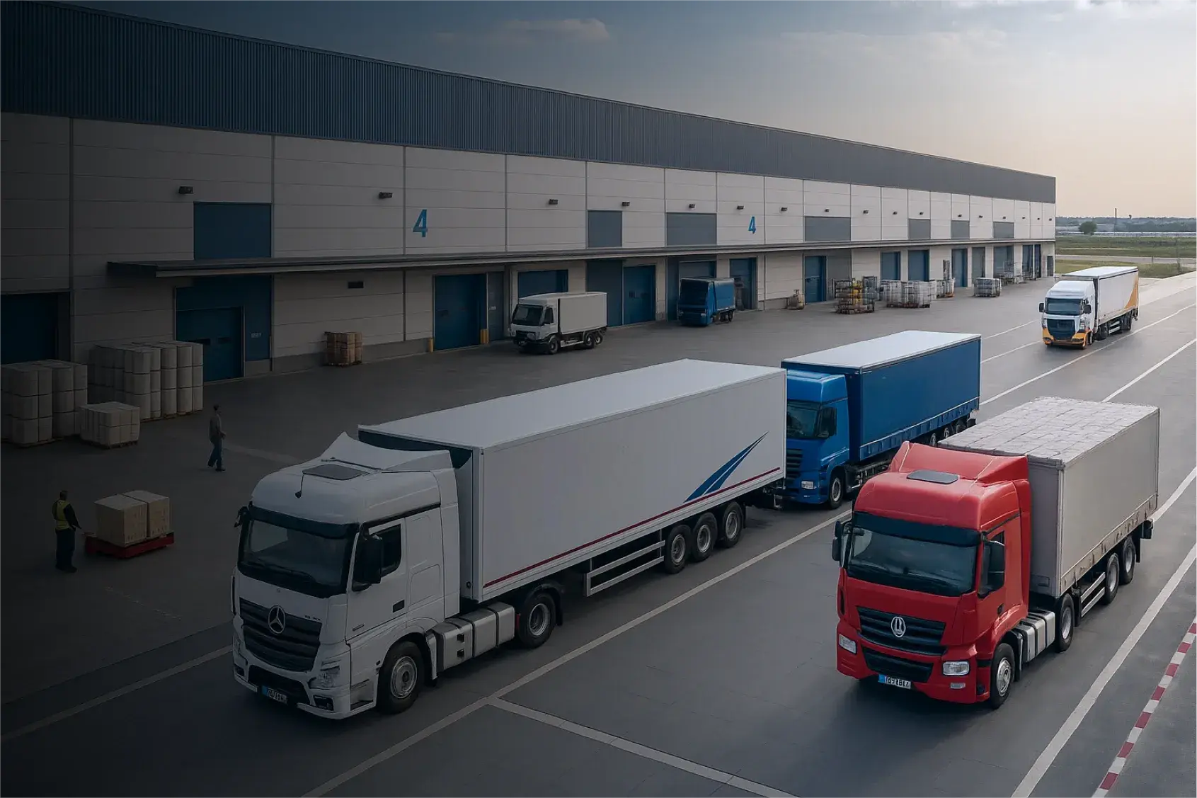 Team of drivers ensuring efficient truckload delivery